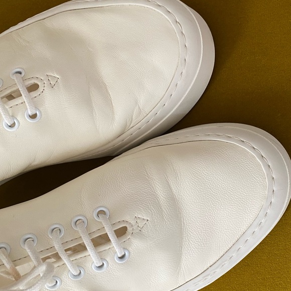 THE ROW MARIE H WHITE LEATHER SNEAKERS - Picture 3 of 4